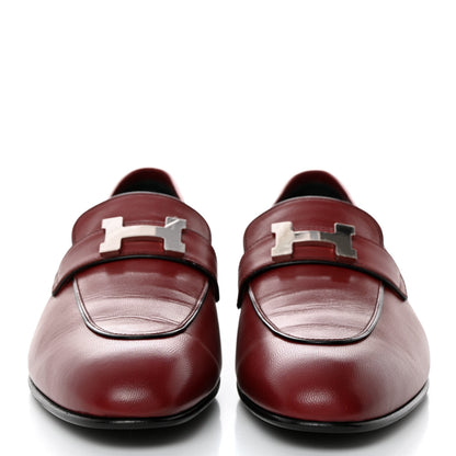 Hermes Goatskin Womens Paris Loafers 41 Acajou 2 of 9