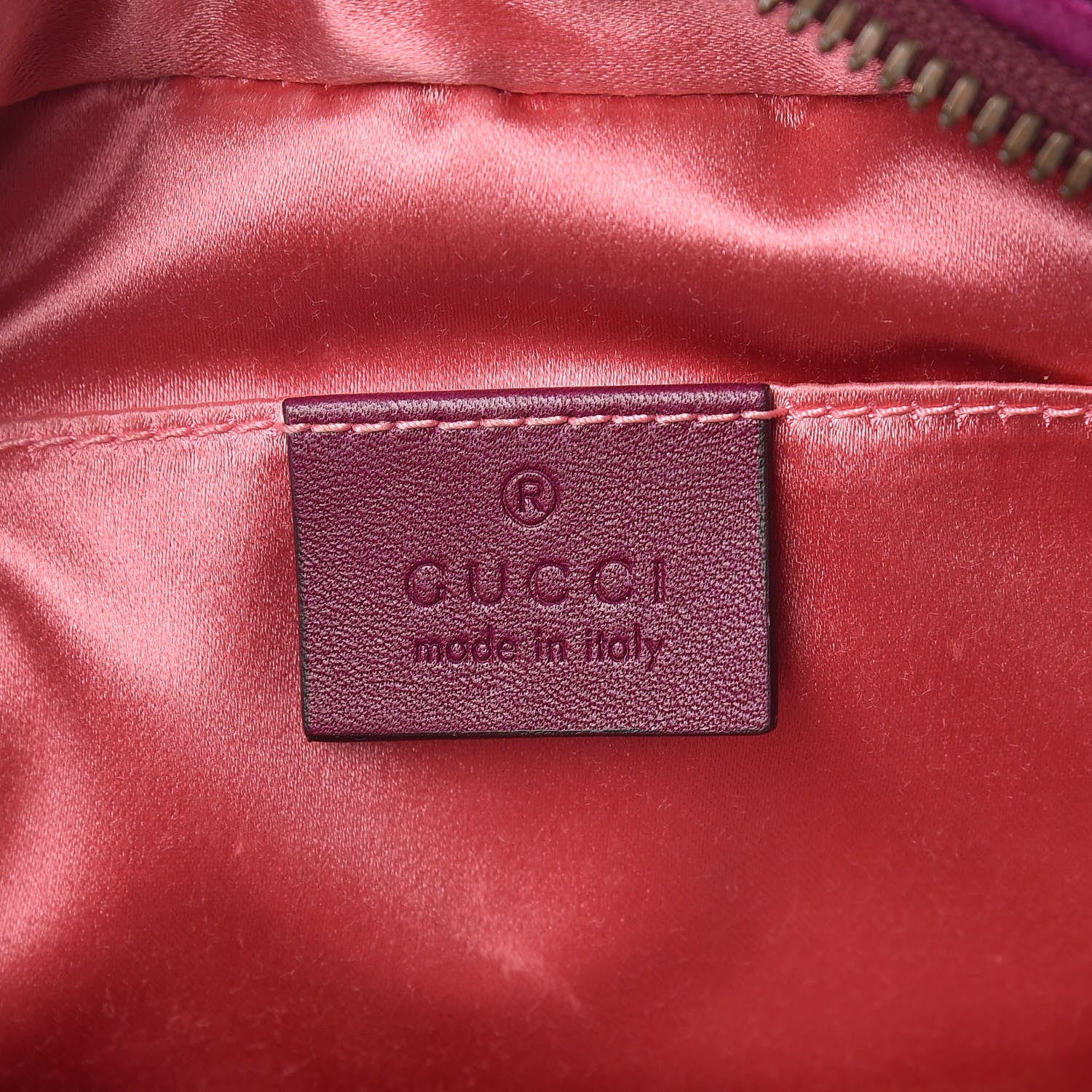 Gucci Velvet Matelasse Small GG Marmont Chain Shoulder Bag Fuchsia Violet Cyclamen 6 of 10
