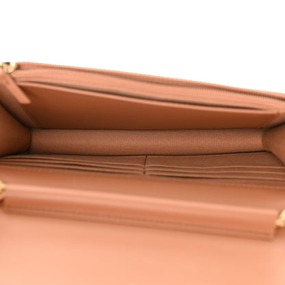 Chanel Caviar Chevron Quilted Boy Wallet On Chain WOC Dark Beige 5 of 12