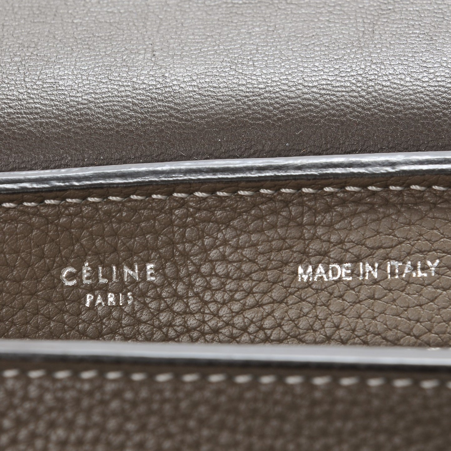 Drummed Calfskin Suede Medium Trapeze Souris