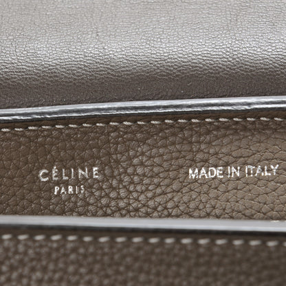 Celine Drummed Calfskin Suede Medium Trapeze Souris 5 of 10