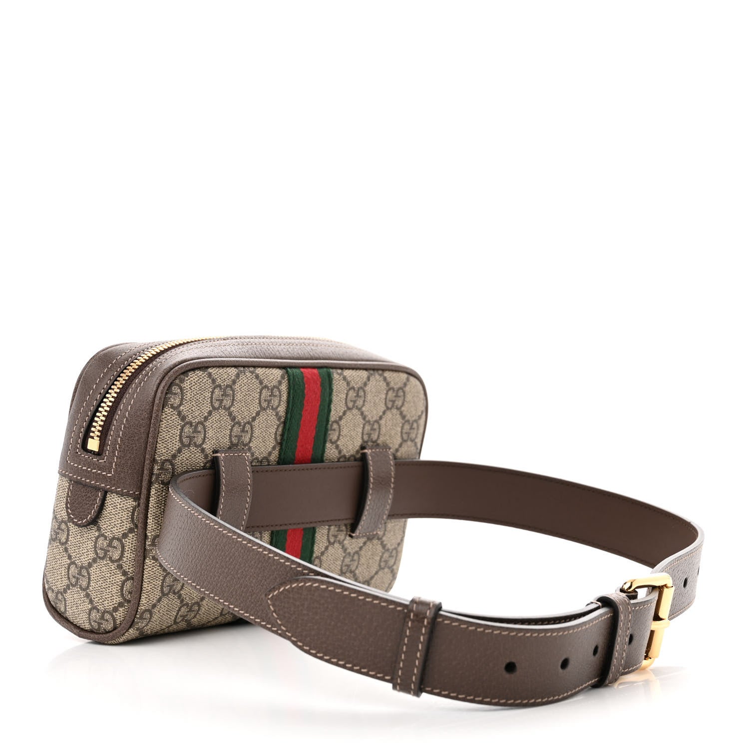 Gucci GG Supreme Monogram Web Small Ophidia Belt Bag 75 30 Dark Brown 3 of 10