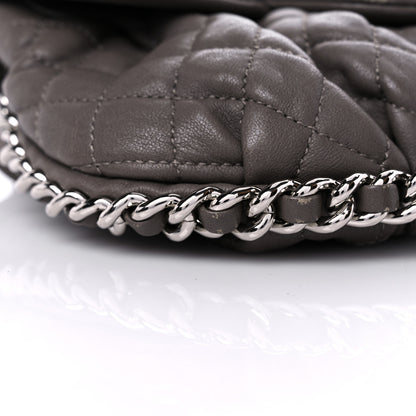 Chanel Washed Lambskin Quilted Mini Chain Around Flap Taupe 8 of 19