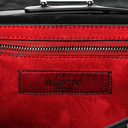 Valentino Garavani Lambskin Rockstud Spike Wallet on Chain Black 6 of 10