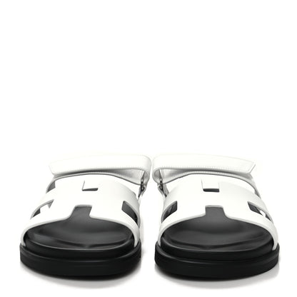 Hermes Calfskin Womens Chypre Sandals 40 White 2 of 8