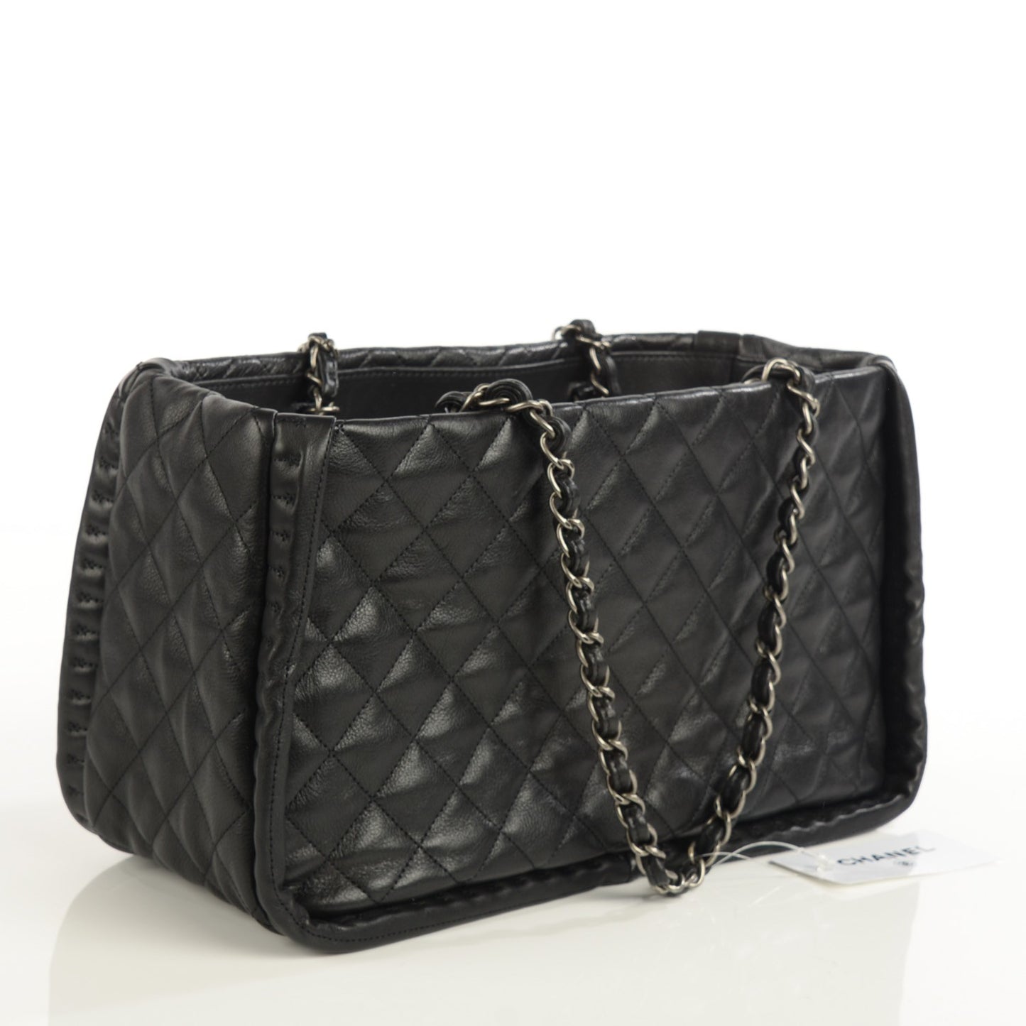 Calfskin Quilted Istanbul Small Tote Black