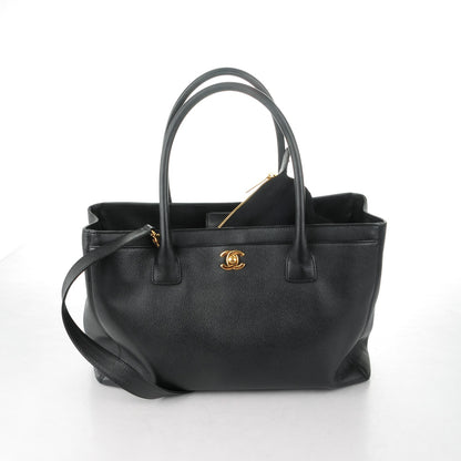 Chanel Calfskin Cerf Executive Shopper Tote Black 6 of 8
