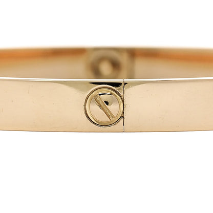 Cartier 18K Yellow Gold 4 Diamond LOVE Bracelet 19 5 of 9