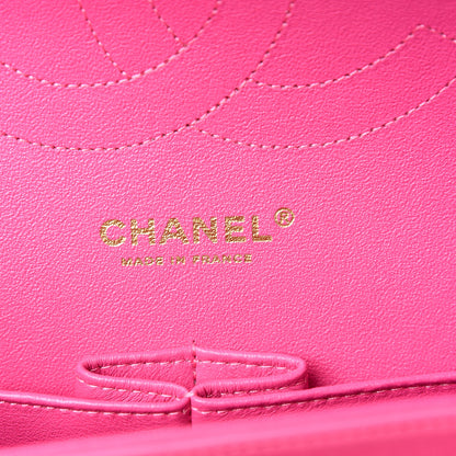 Chanel Lambskin Chevron Quilted Jumbo Double Flap Pink 6 of 14