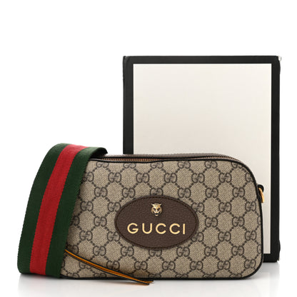 Gucci GG Supreme Monogram Web Neo Vintage Shoulder Bag Beige New Acero Crop 11 of 11