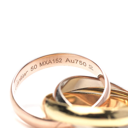 Cartier 18K Pink Yellow White Gold Classic Trinity Ring 50 5.25 5 of 5