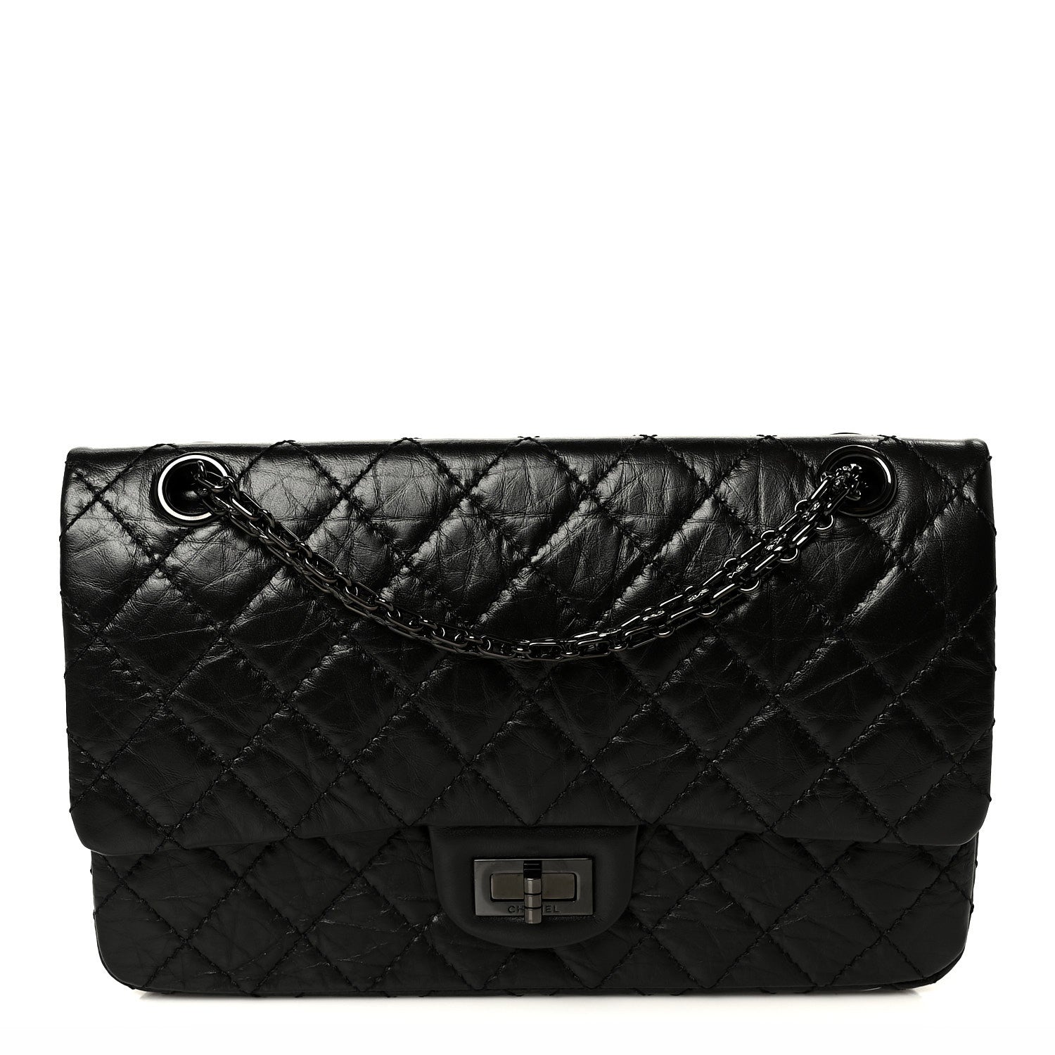 Chanel Aged Calfskin Quilted 2.55 Reissue 225 Flap So Black 1 of 11
