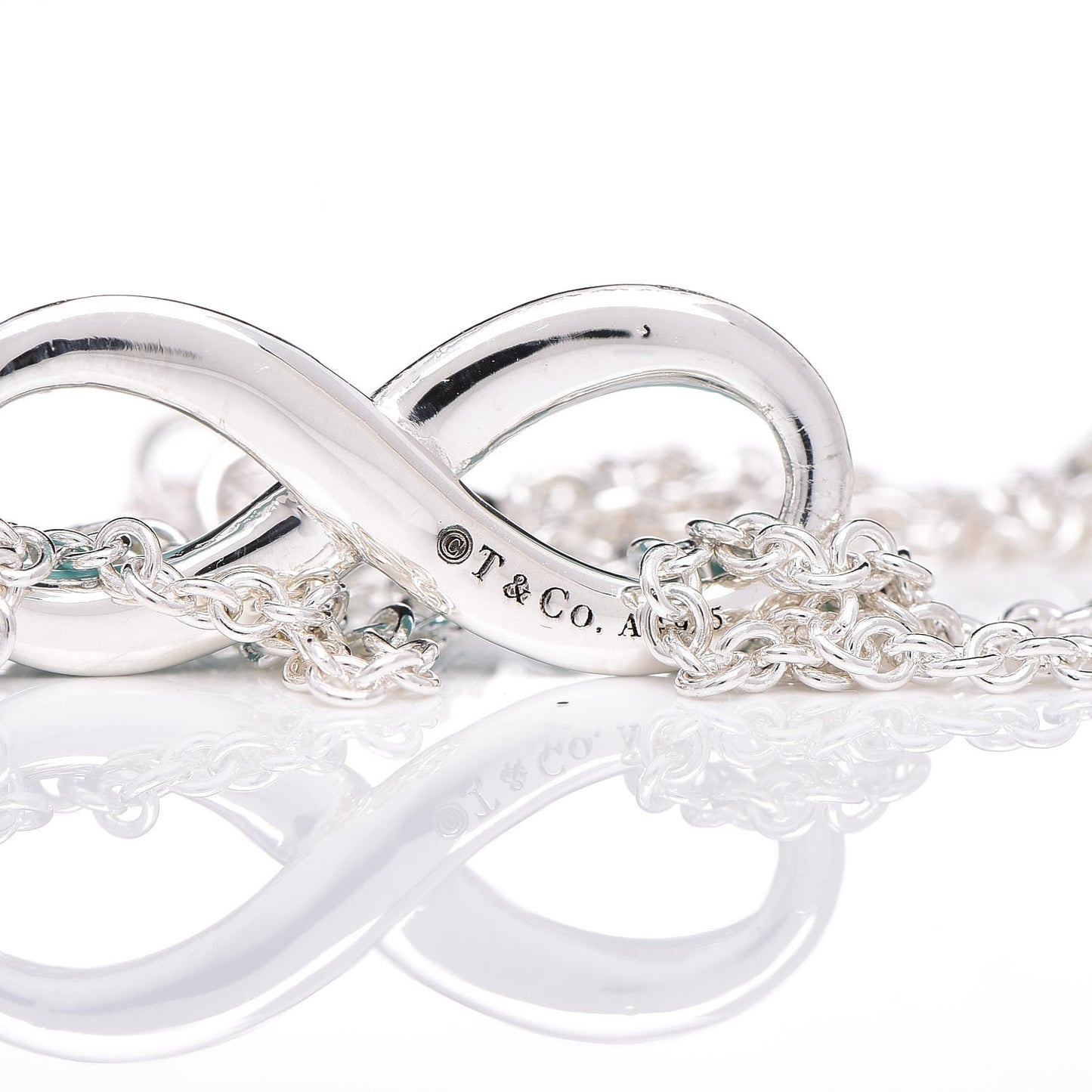 Sterling Silver Enamel Infinity Bracelet Blue
