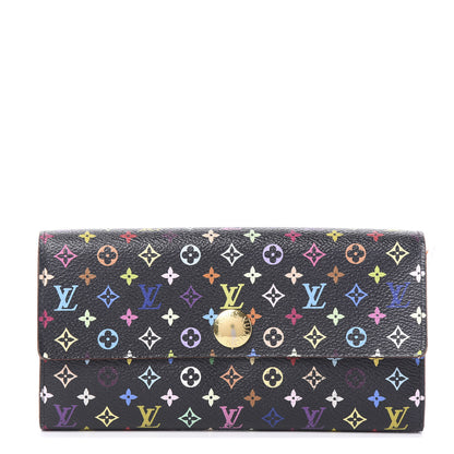 Louis Vuitton Monogram Multicolor Sarah Wallet Black Grenade 1 of 7
