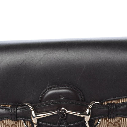 Gucci Monogram Margaux Calfskin Large Emily Chain Shoulder Bag Beige Ebony Cocoa 10 of 14