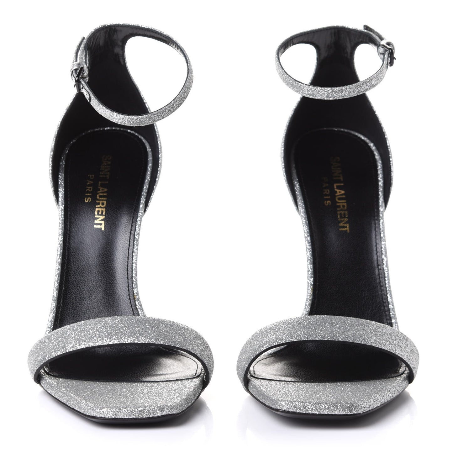 Glitter Amber 105 Ankle Strap Sandals 37 Silver