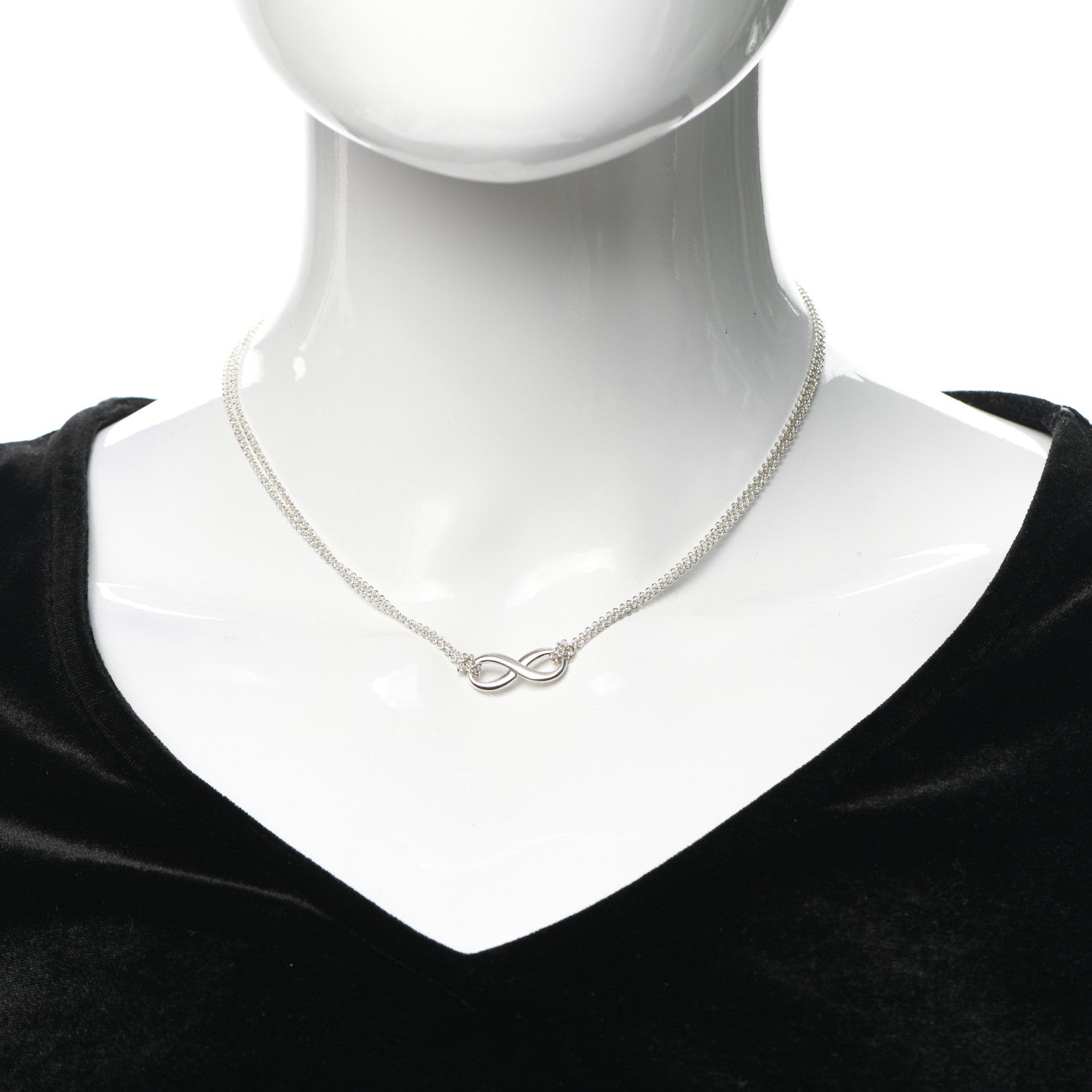Tiffany Sterling Silver Infinity Pendant Necklace 2 of 5