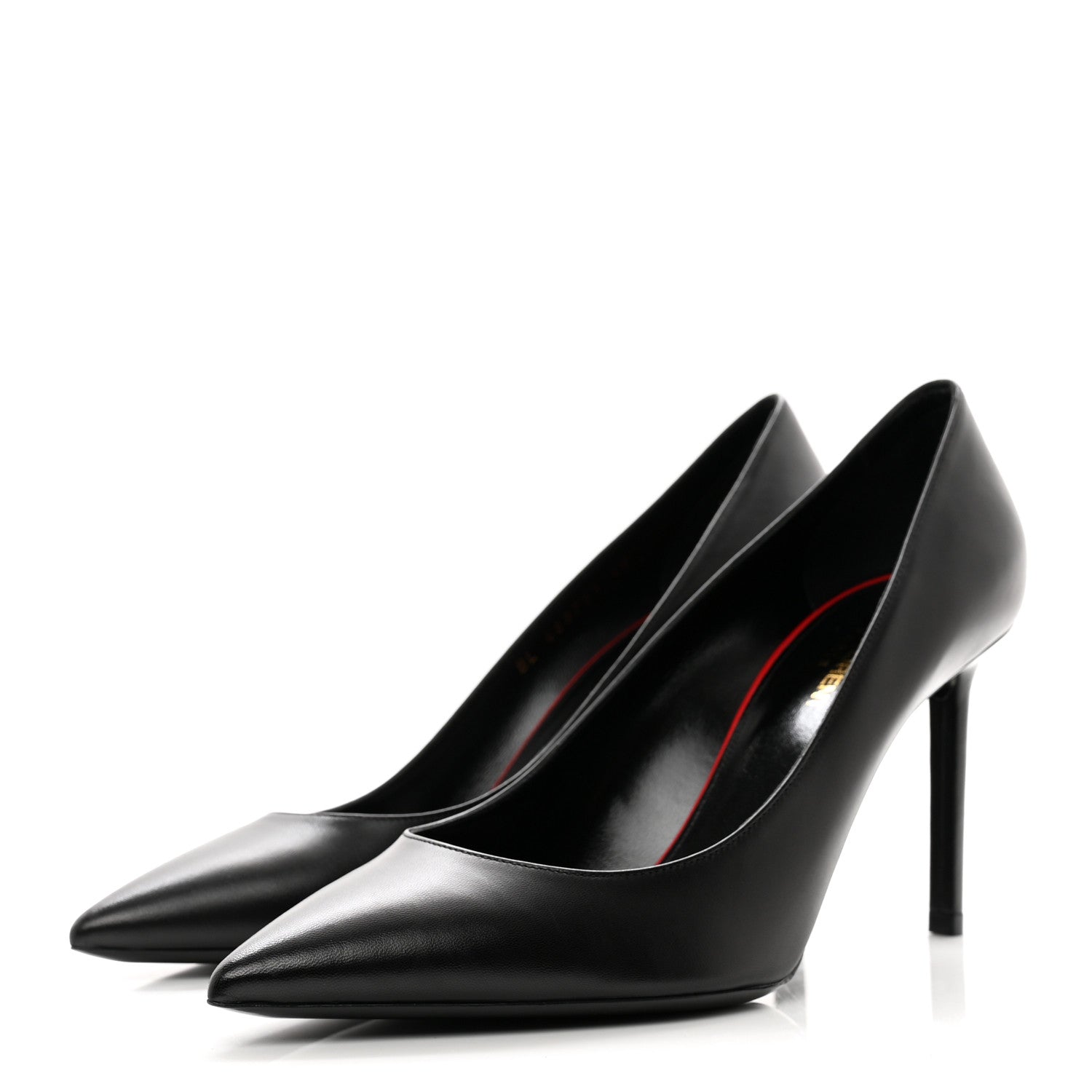 Saint Laurent Calfskin Anja 85 Pumps 40 Black 3 of 9