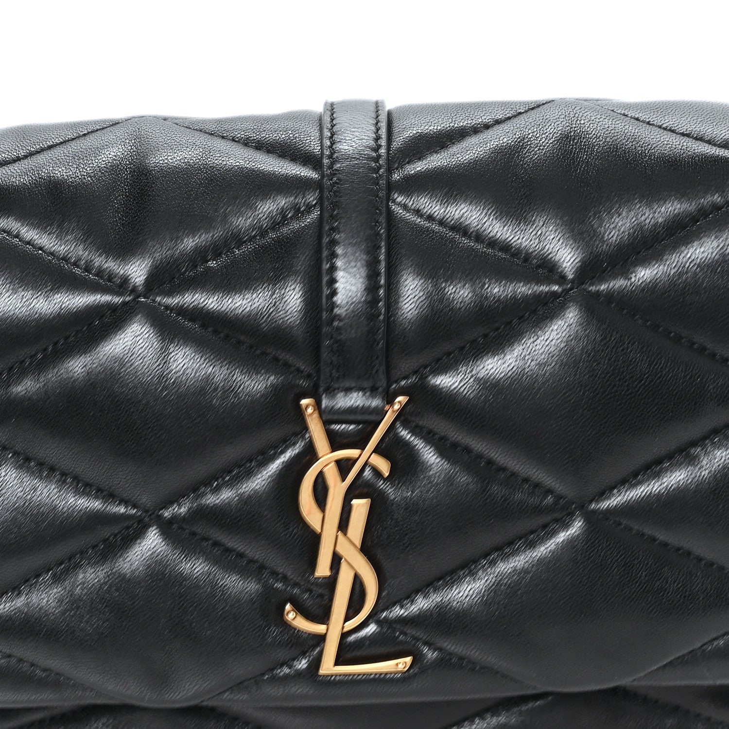 Saint Laurent Lambskin Quilted Le 57 Diamond Shoulder Bag Black 8 of 10
