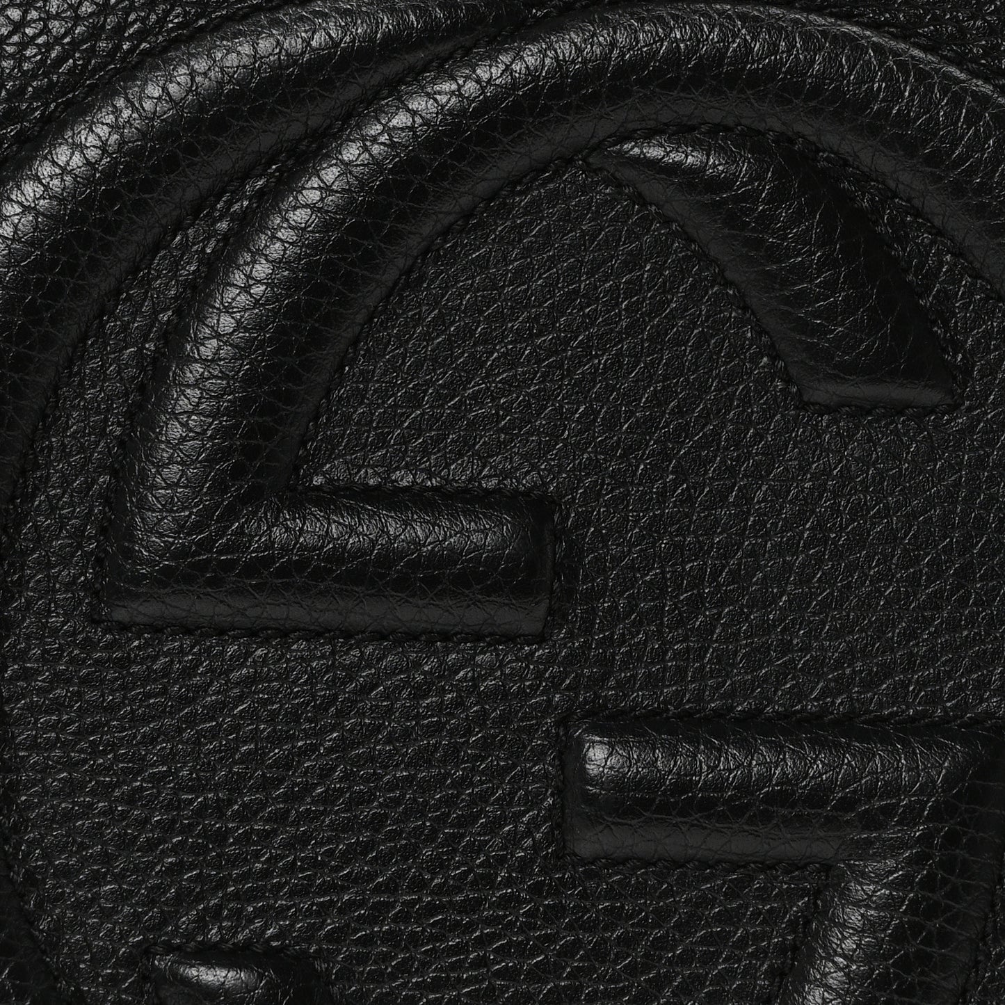 Pebbled Calfskin Medium Soho Chain Shoulder Bag Black