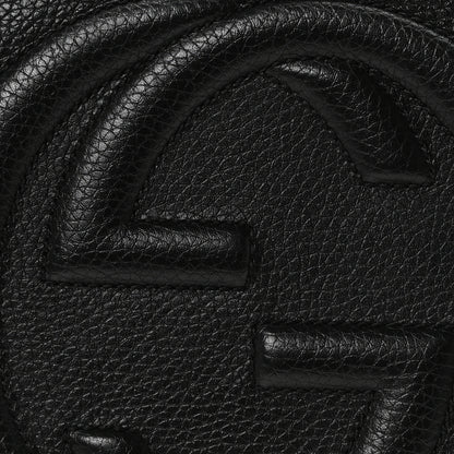 Gucci Pebbled Calfskin Medium Soho Chain Shoulder Bag Black 8 of 10