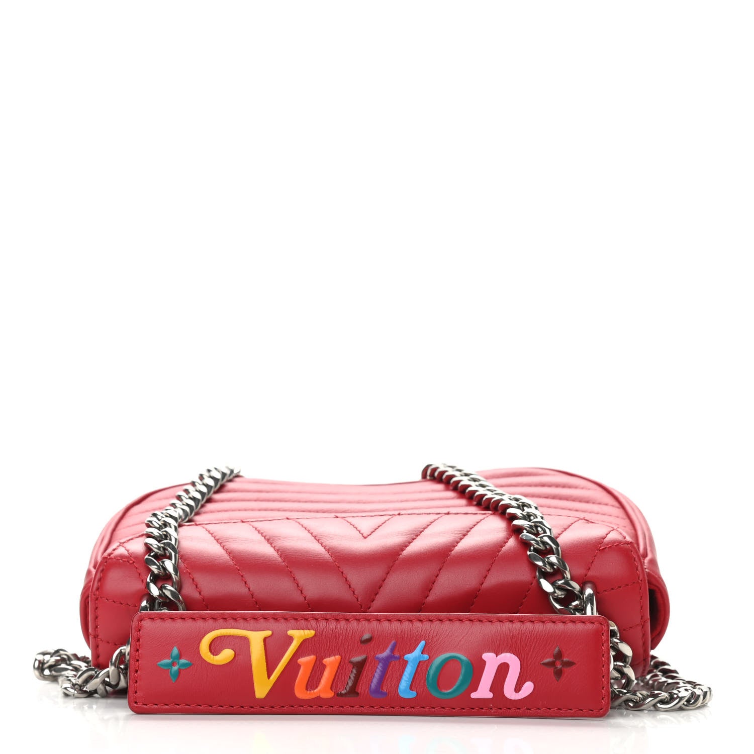Louis Vuitton Calfskin New Wave Chain MM Ecarlate 9 of 9