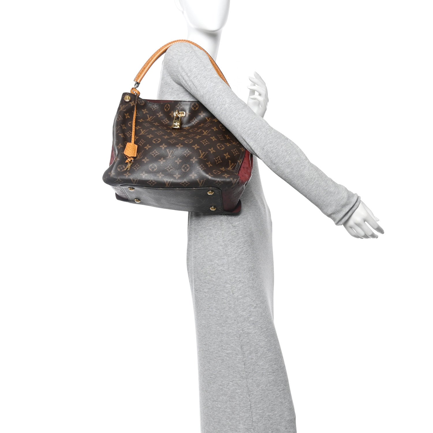 Louis Vuitton Monogram Python Ostrich Gaia Bordeaux 1829096