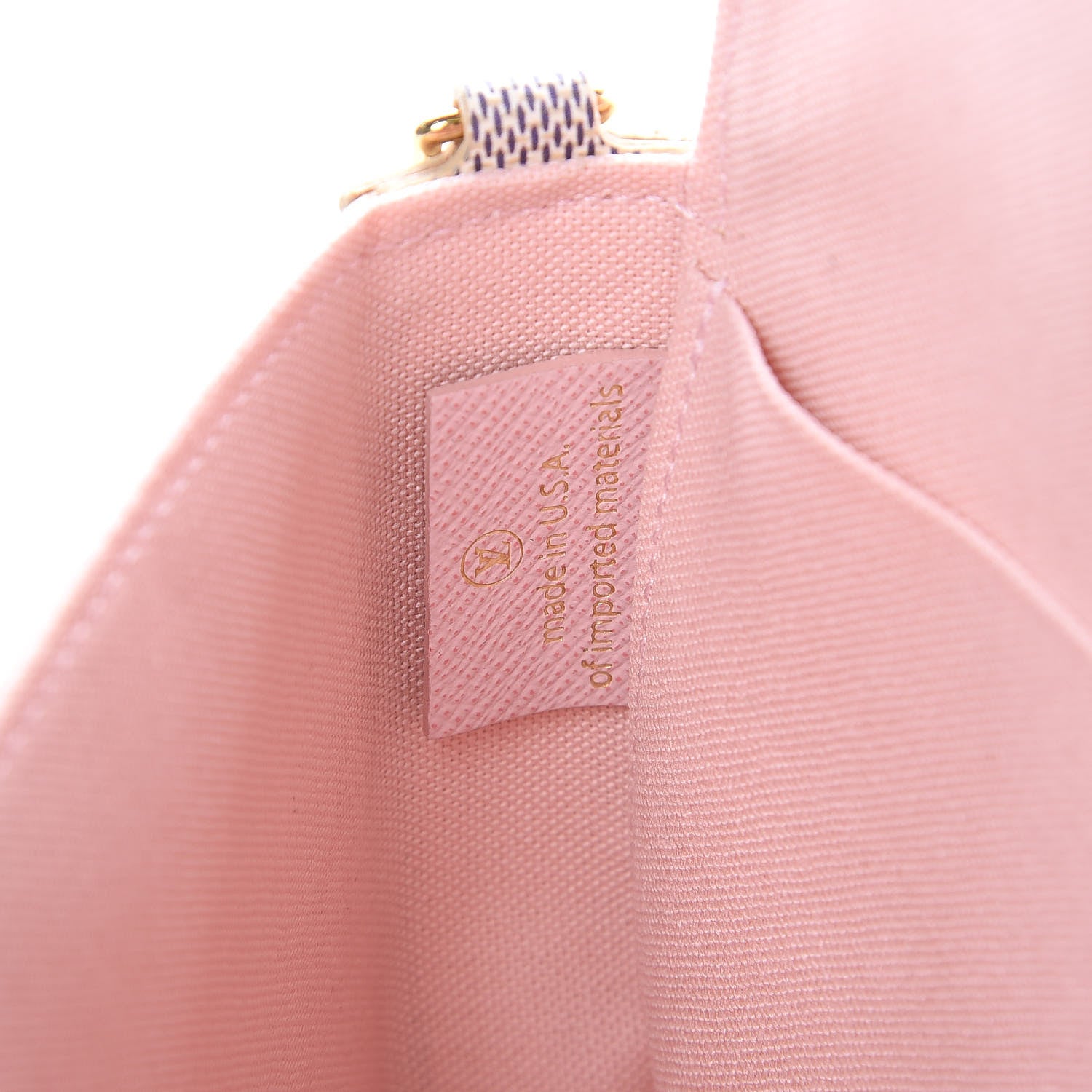 Louis Vuitton Damier Azur Pochette Felicie Chain Wallet Rose Ballerine 9 of 13