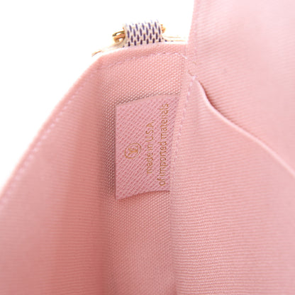 Louis Vuitton Damier Azur Pochette Felicie Chain Wallet Rose Ballerine 9 of 13