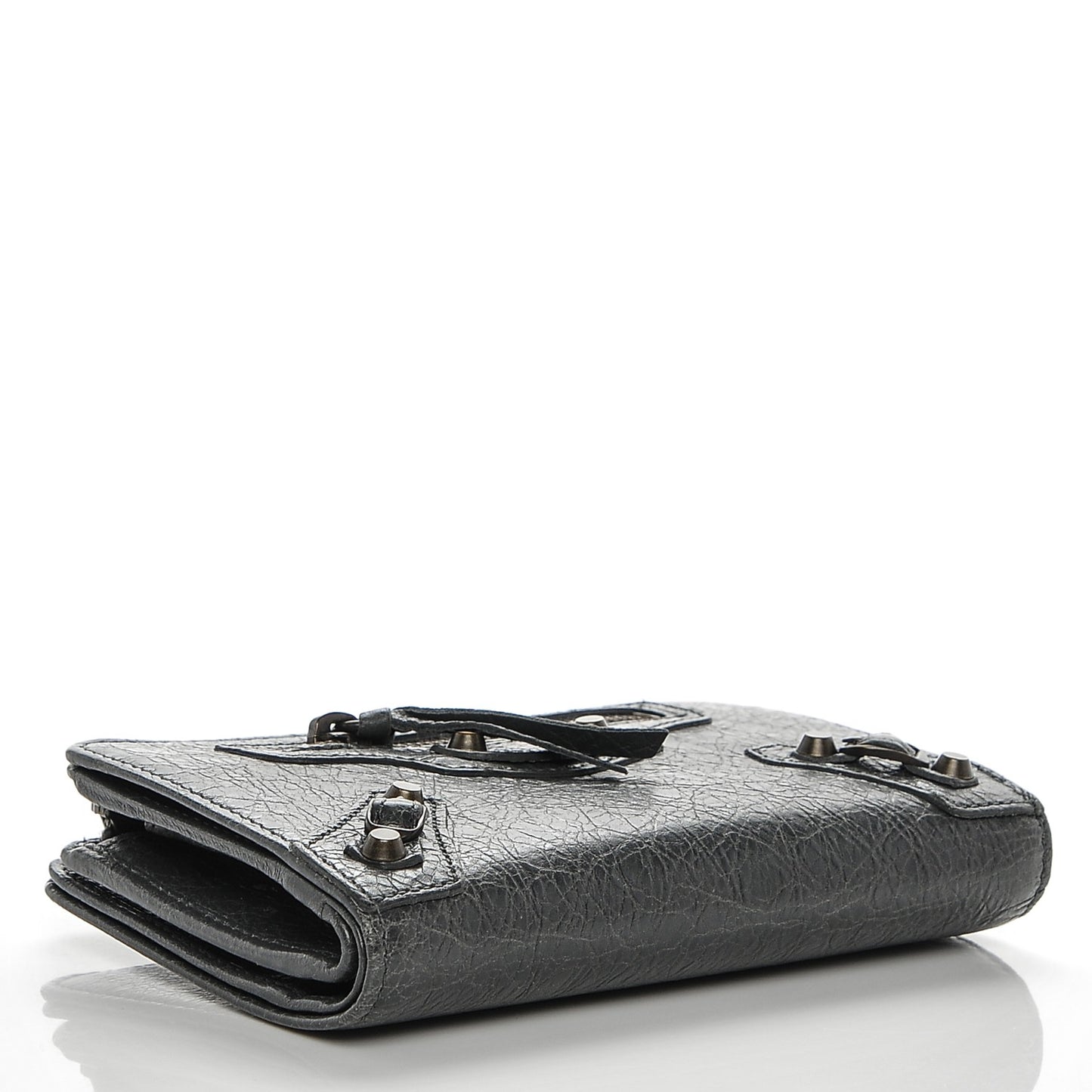Agneau Classic Hardware Continental Zip Around Wallet Gris Tarmac