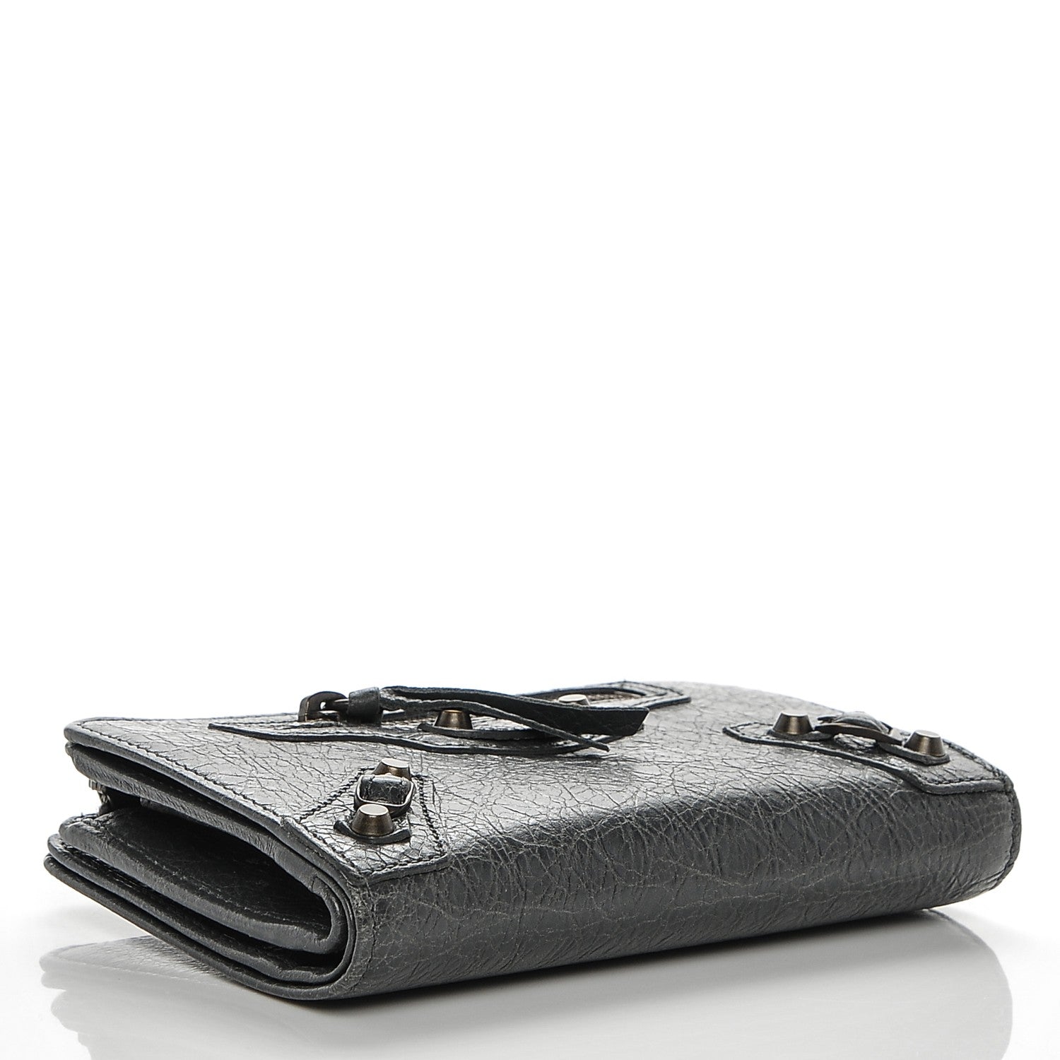 Balenciaga Agneau Classic Hardware Continental Zip Around Wallet Gris Tarmac 4 of 7