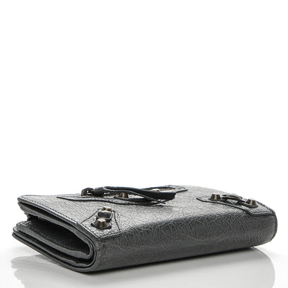 Balenciaga Agneau Classic Hardware Continental Zip Around Wallet Gris Tarmac 4 of 7