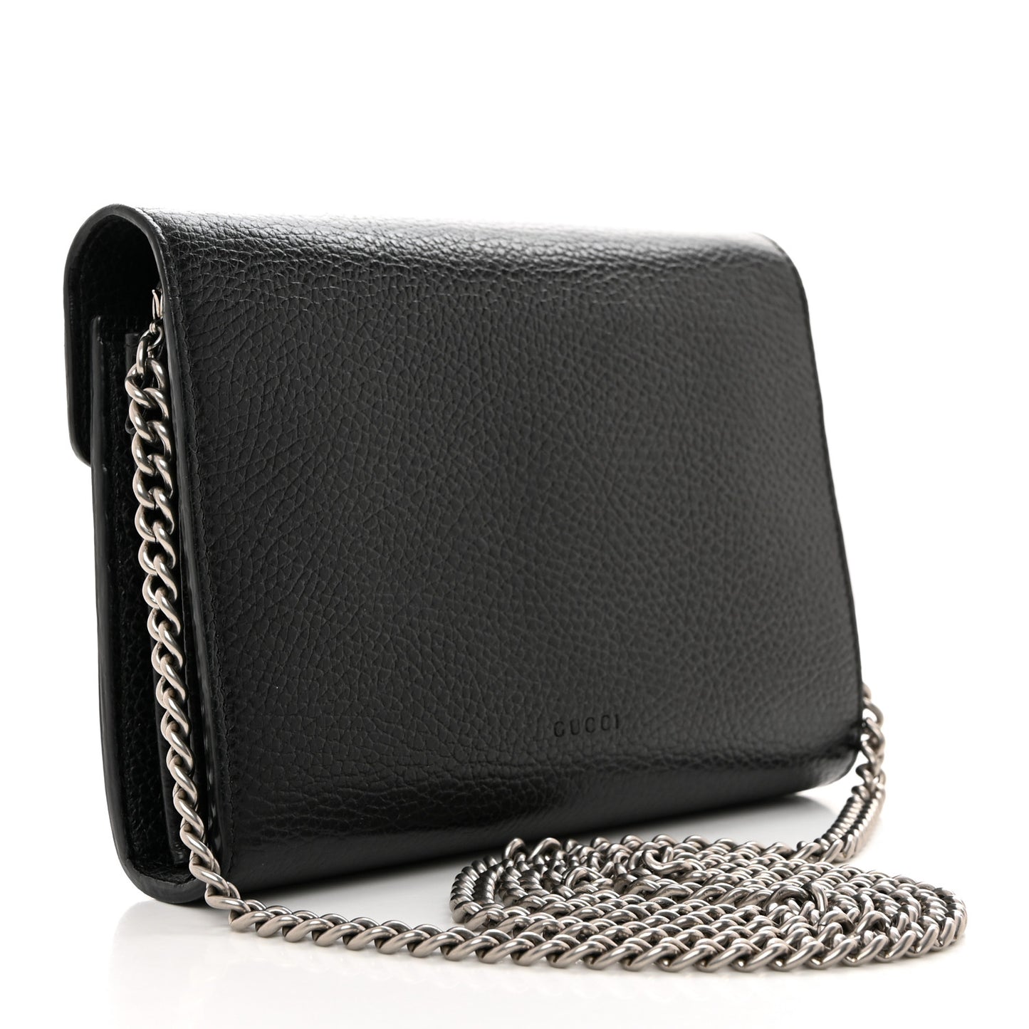Calfskin Mini Dionysus Chain Wallet Black