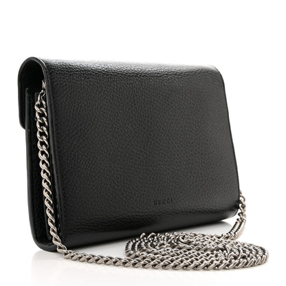 Gucci Calfskin Mini Dionysus Chain Wallet Black 3 of 10