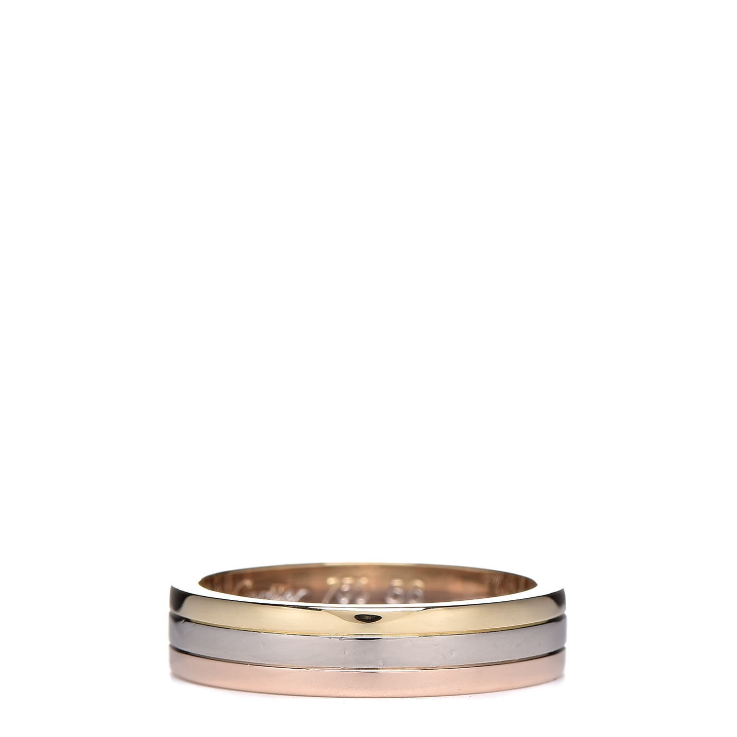 18K Pink White Yellow Gold 4.8mm Vendome Louis Cartier Wedding Band Ring 56 7.25