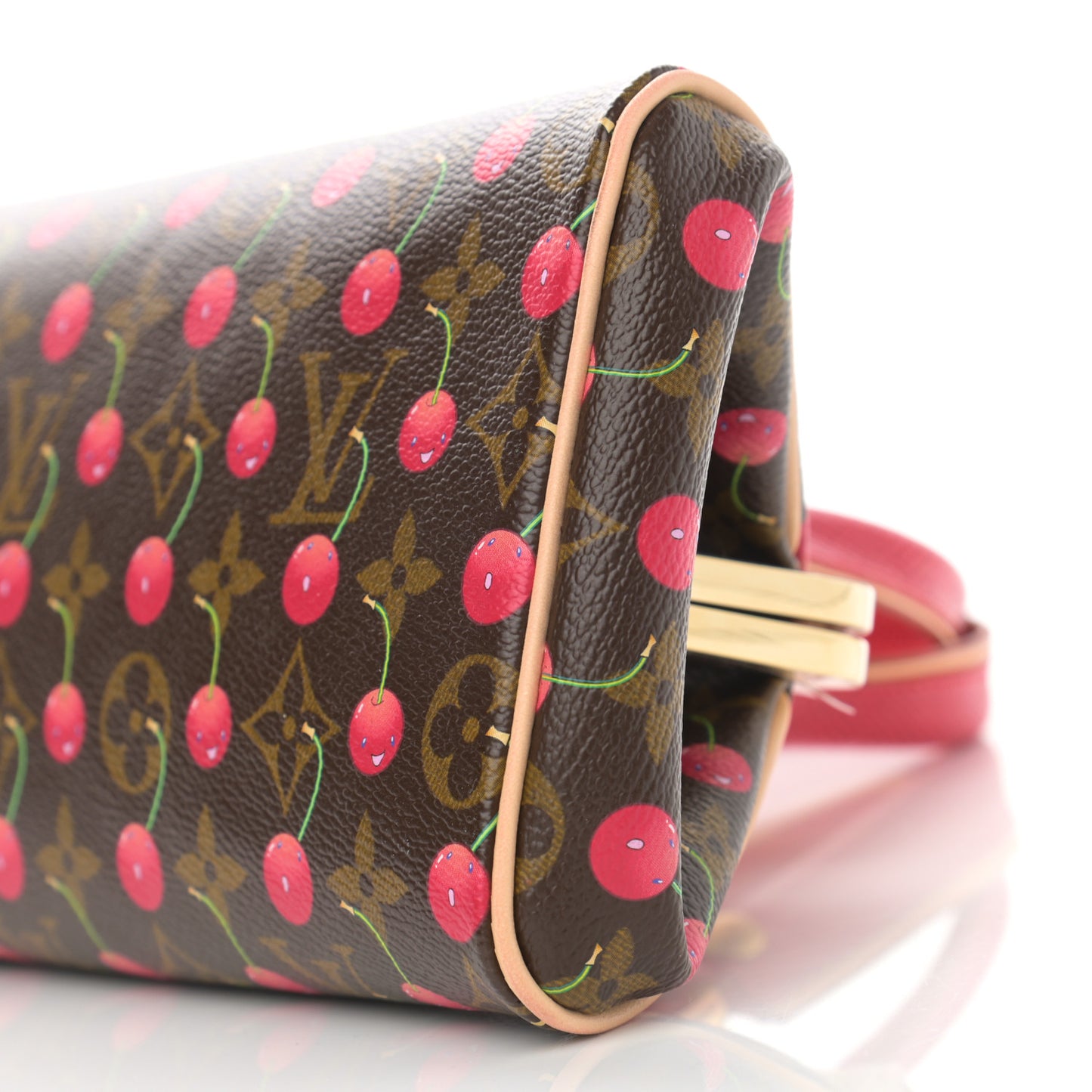 Monogram Cerises Lizard Sac Fermoir GM