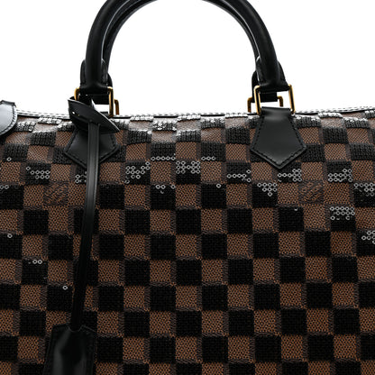 Louis Vuitton Damier Paillettes Speedy 30 Black 9 of 11