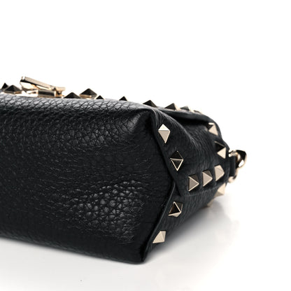 Valentino Garavani Pebbled Calfskin Mini Rockstud Crossbody Bag Black 11 of 14