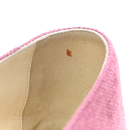 Chanel Linen CC Espadrilles 39 Pink Black 11 of 16