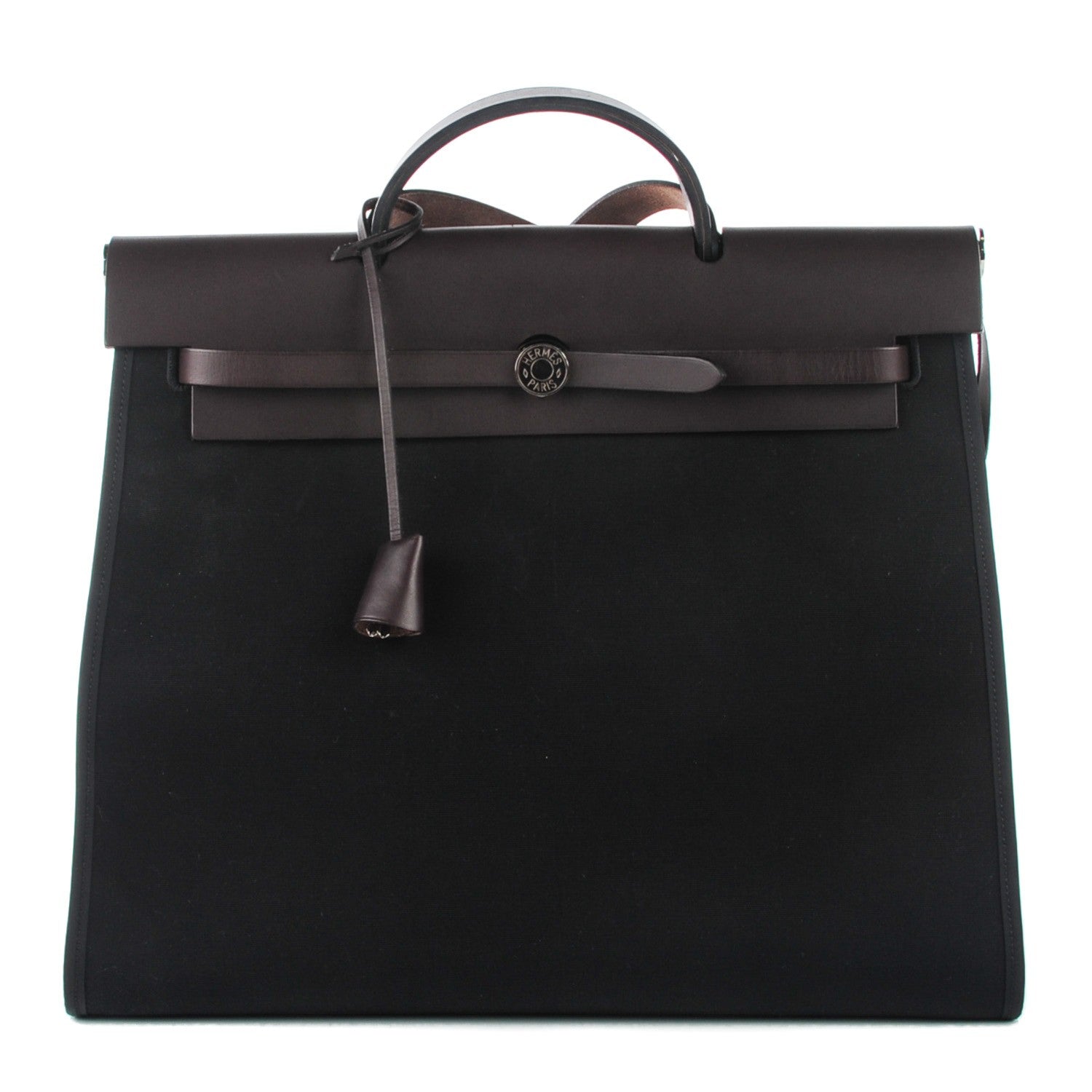 Hermes Toile Vache Hunter Herbag Zip 39 Black 1 of 17