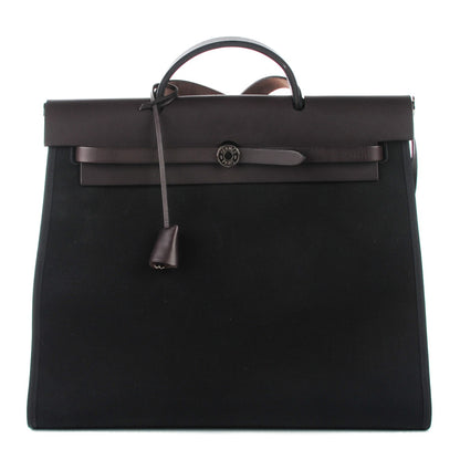 Hermes Toile Vache Hunter Herbag Zip 39 Black 1 of 17