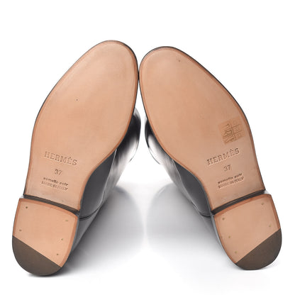 Hermes Box Kelly Jumping Boots 37 Black 7 of 10