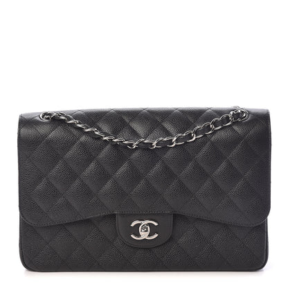 Chanel Caviar Quilted Jumbo Double Flap Black 1 of 14