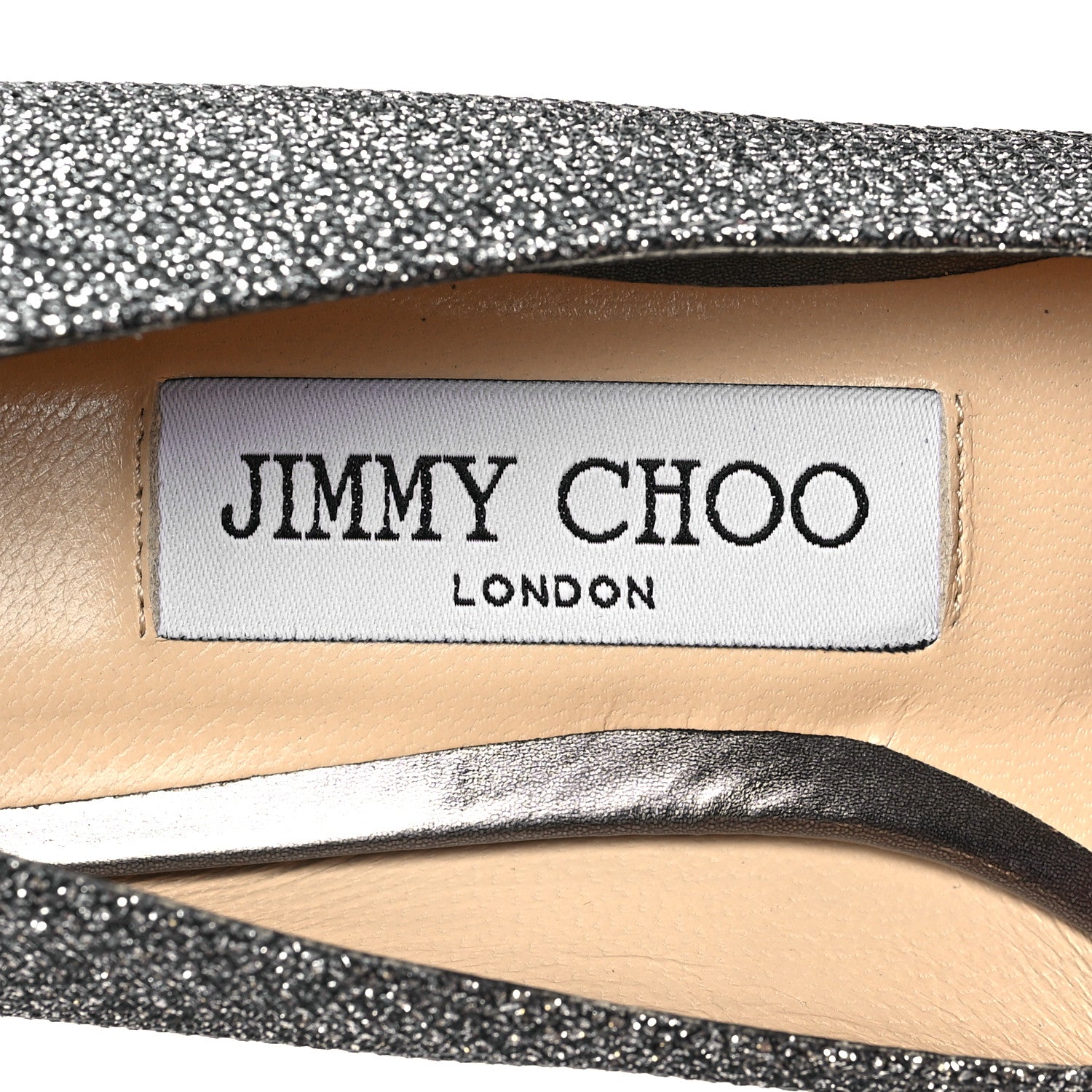 Jimmy Choo Glitter Romy Flats 35.5 Anthracite 7 of 8