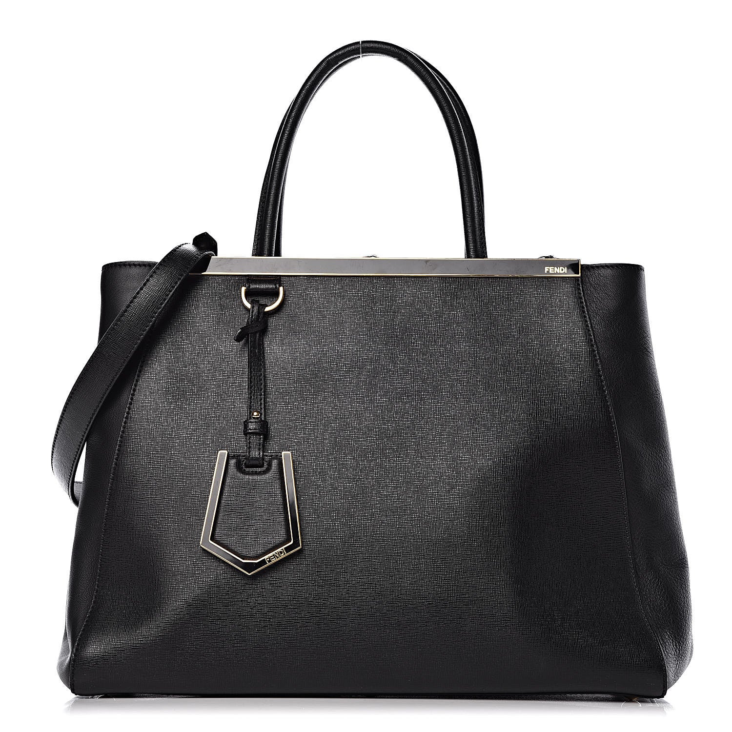 Fendi Vitello Elite Regular 2Jours Tote Black 1 of 16