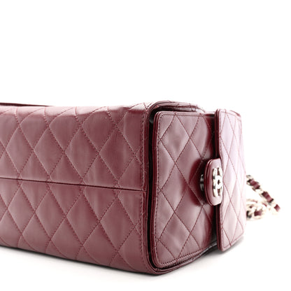 Chanel Shiny Calfskin Quilted Small Chanel 25 Handbag Burgundy 10 of 10