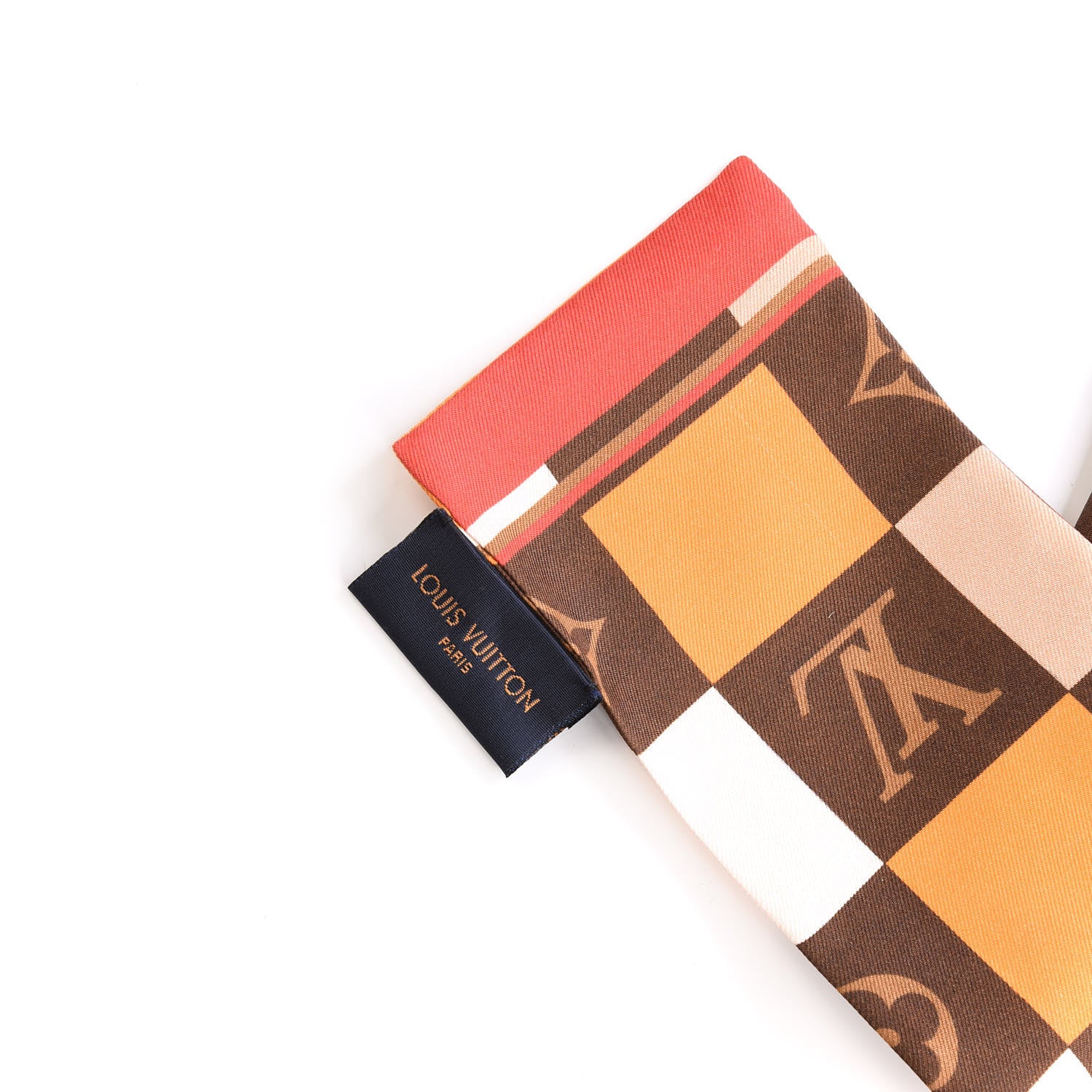 Louis Vuitton Silk Monogram Check Bandeau Beige 3 of 5