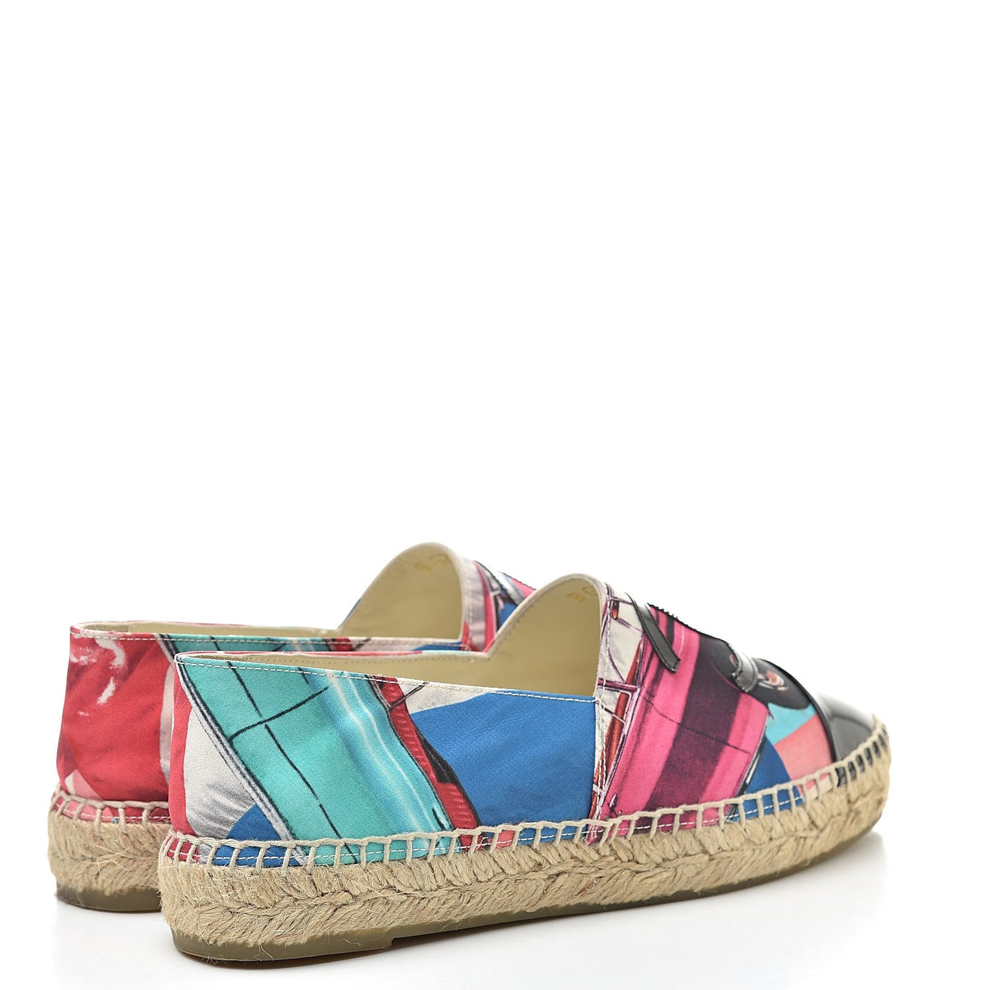 Fabric Patent CC Espadrilles 37 Multicolor Black