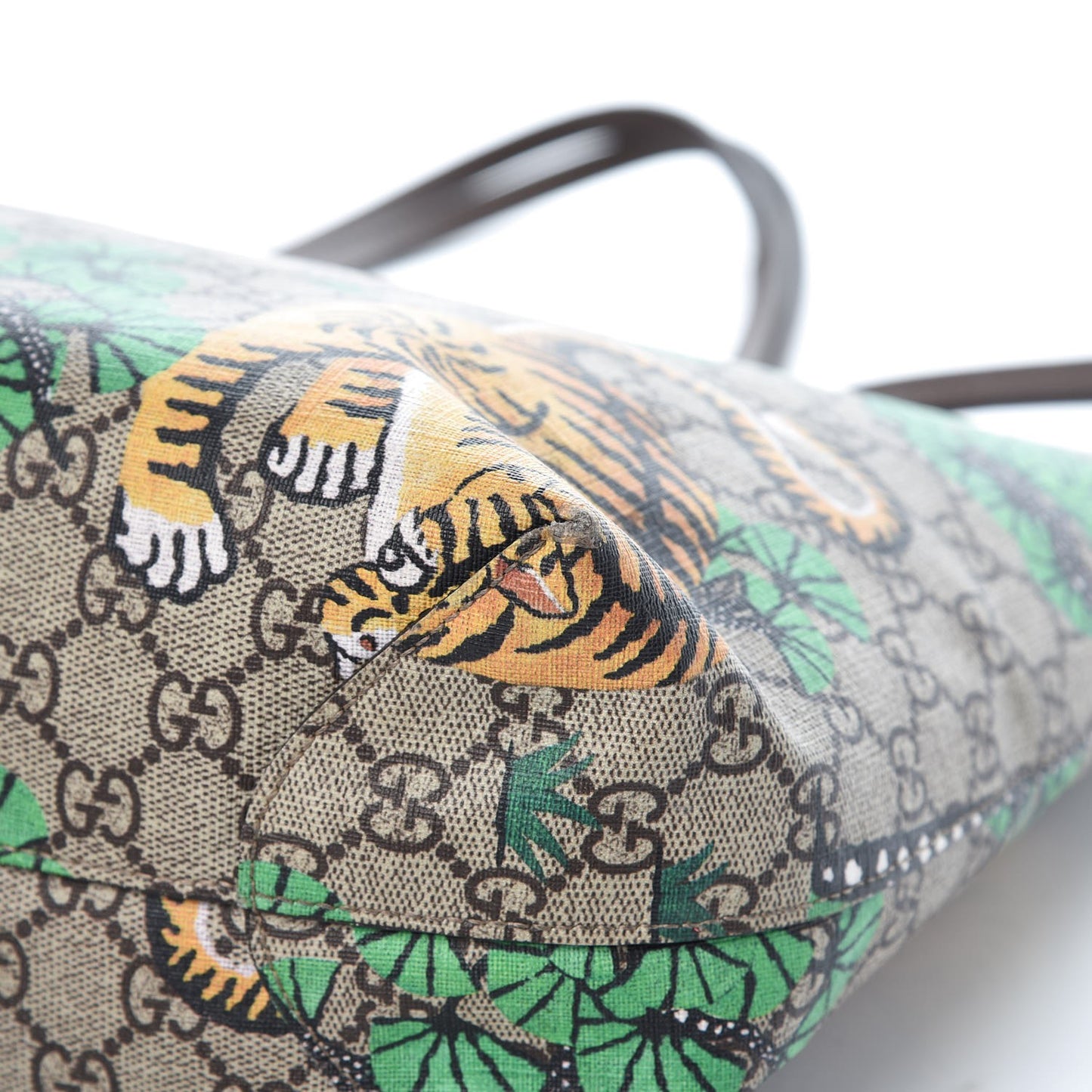 GG Supreme Monogram Bengal Medium Shopping Tote Beige Yard