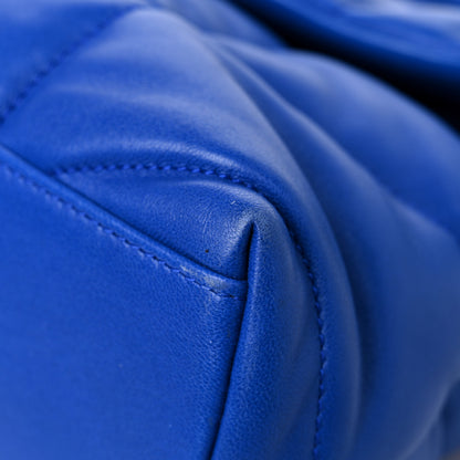 Saint Laurent Lambskin Quilted Small Loulou Puffer Monogram Chain Satchel Majorele Blue 10 of 15